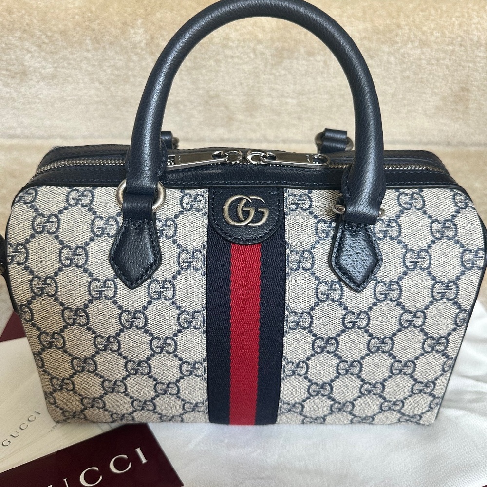 Authentic Gucci Ophidia Medium Boston Bag